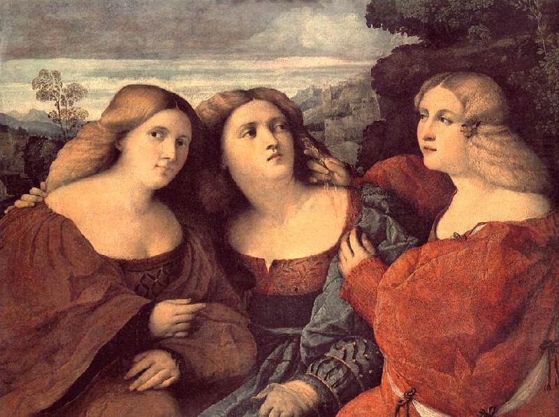 Palma Vecchio The Three Sisters (detail) dh china oil painting image